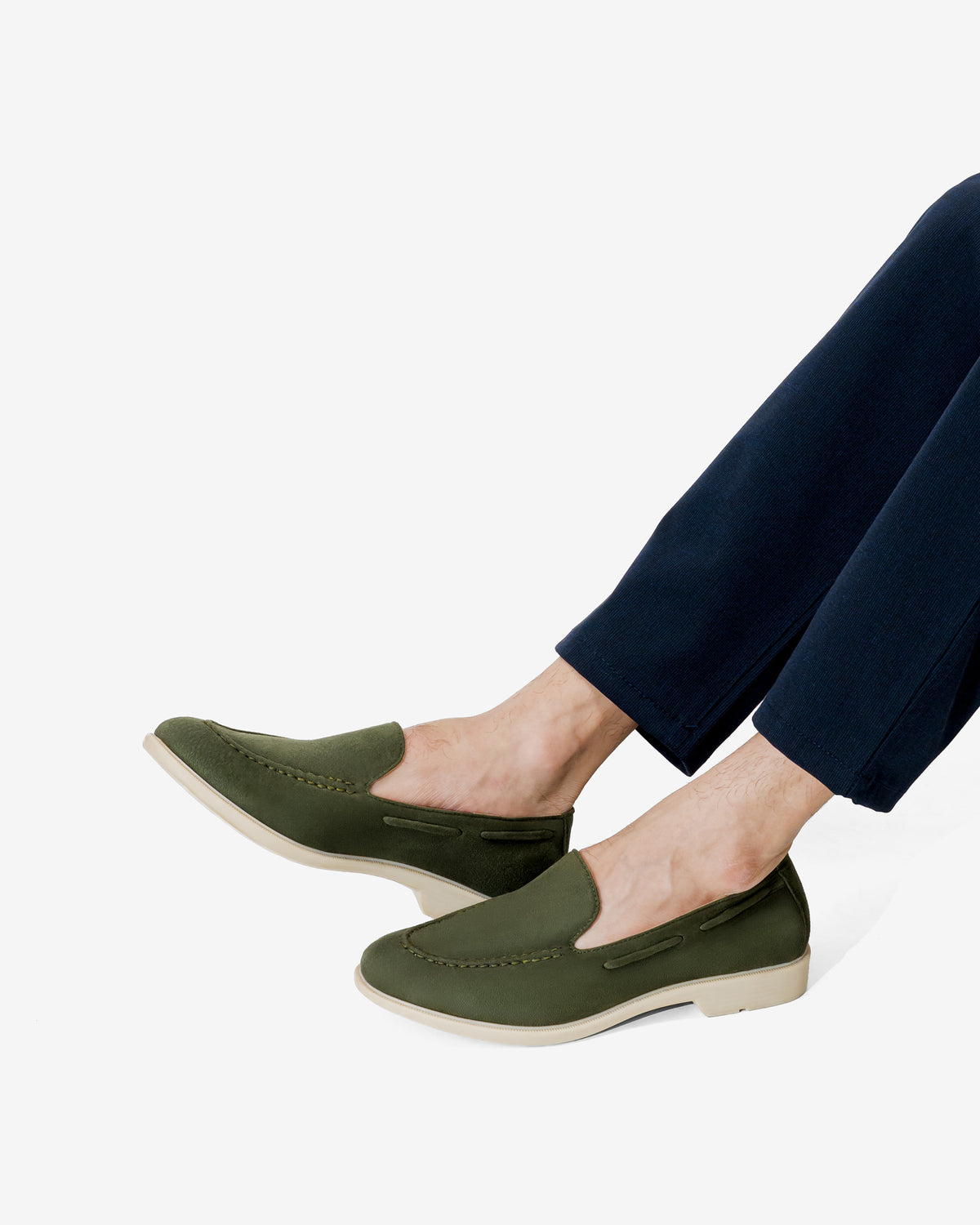 Olive Suede Slip-on