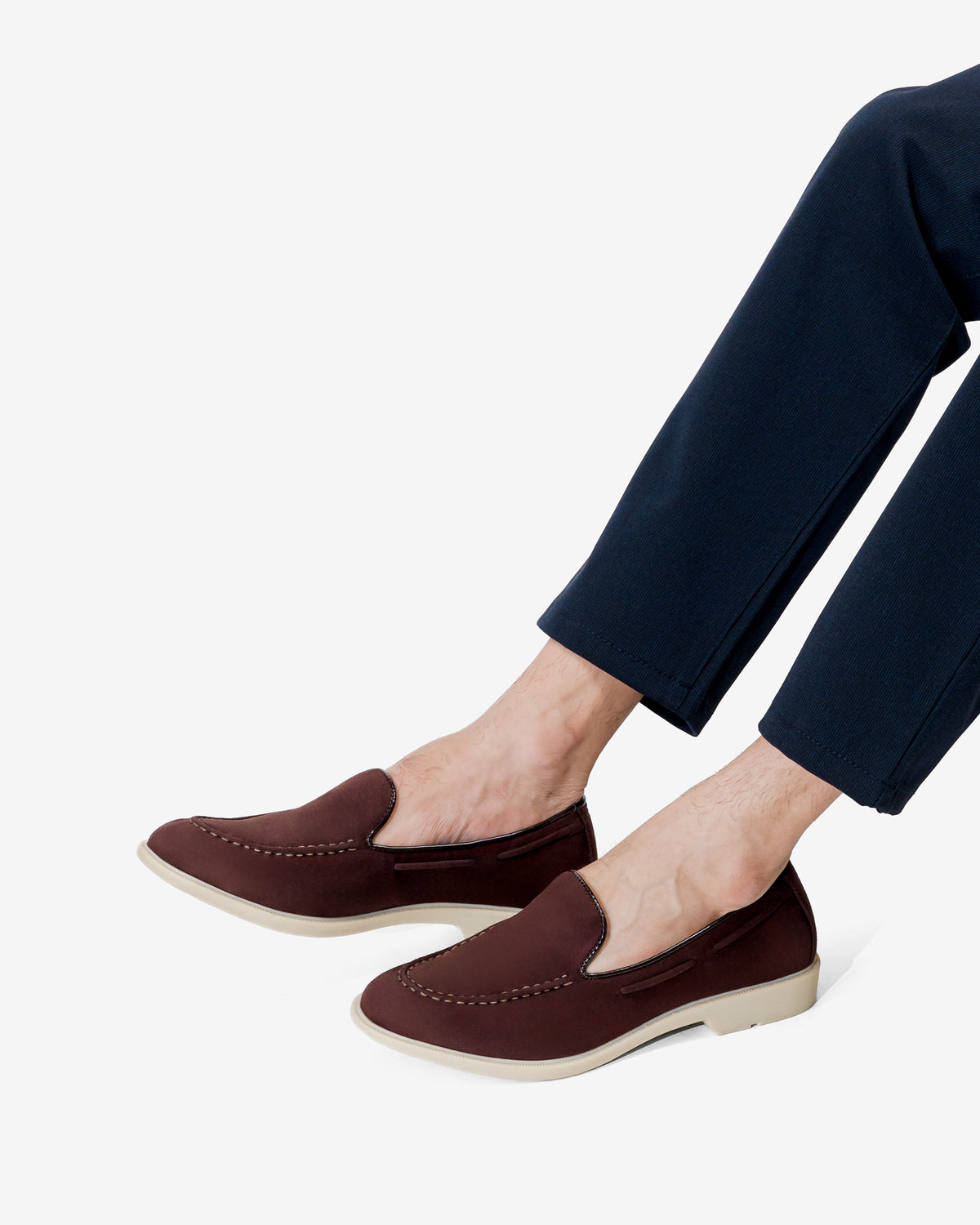 Maroon Suede Slip-on