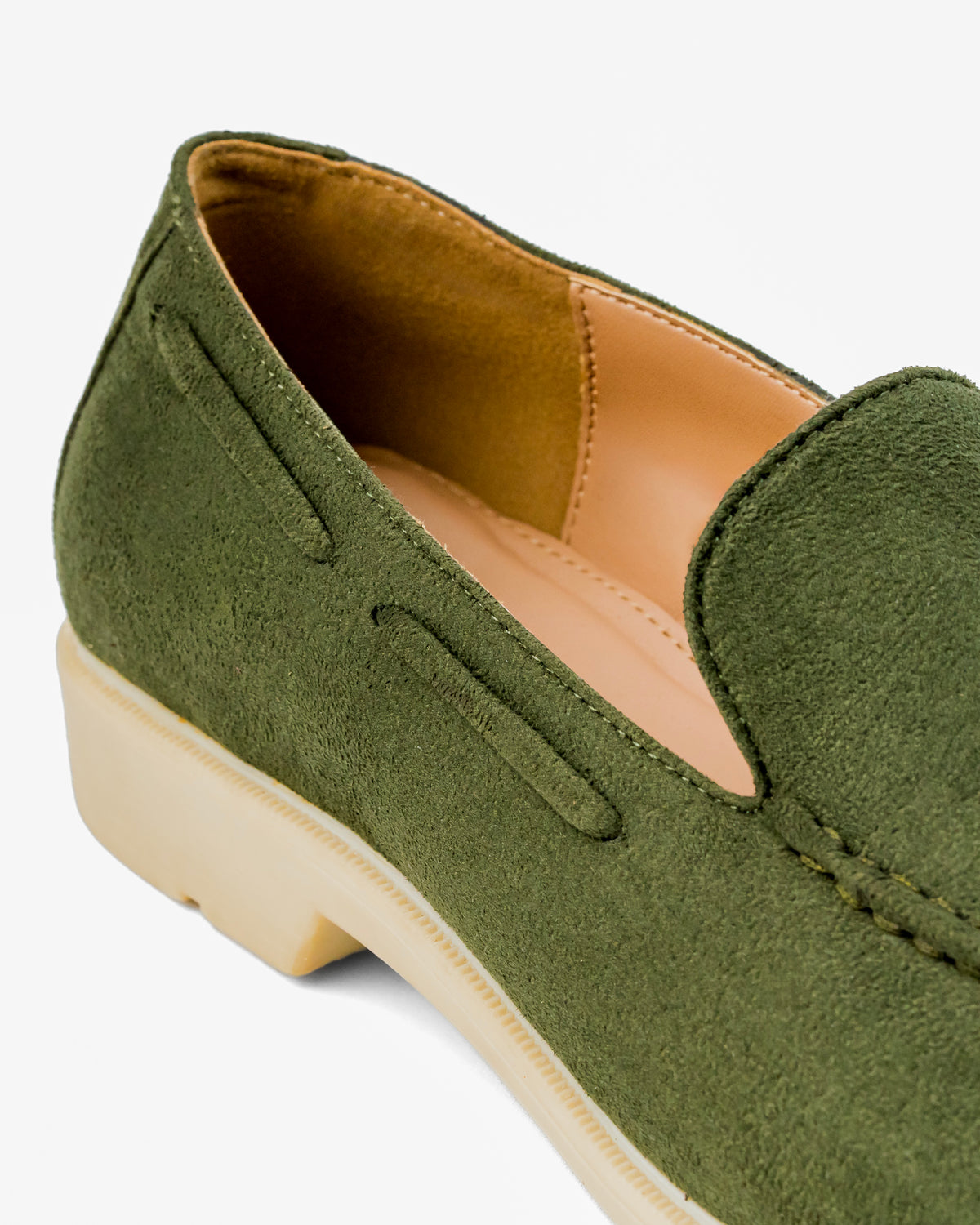 Olive Suede Slip-on